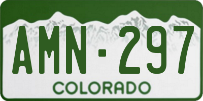 CO license plate AMN297