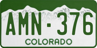 CO license plate AMN376
