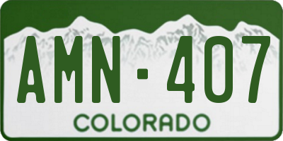 CO license plate AMN407