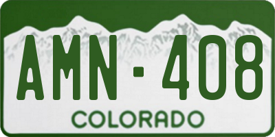 CO license plate AMN408