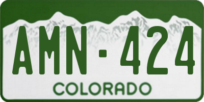 CO license plate AMN424