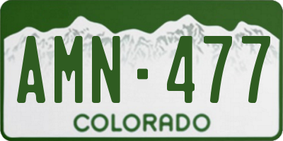 CO license plate AMN477