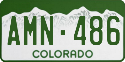 CO license plate AMN486
