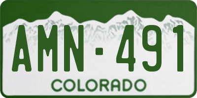 CO license plate AMN491