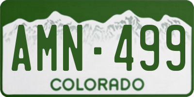 CO license plate AMN499