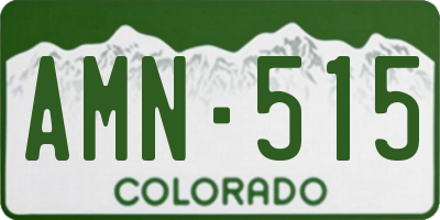 CO license plate AMN515