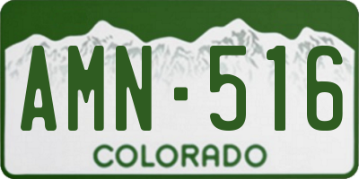 CO license plate AMN516