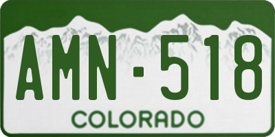 CO license plate AMN518