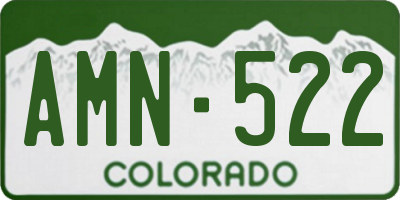 CO license plate AMN522