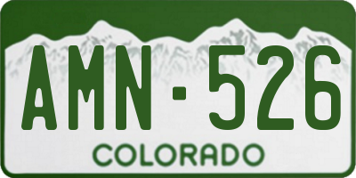 CO license plate AMN526