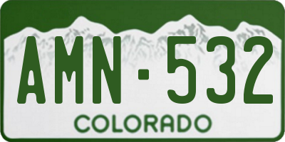 CO license plate AMN532