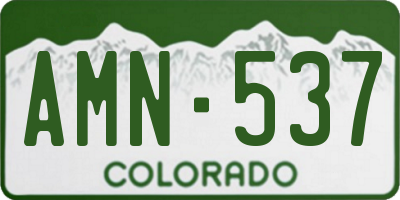 CO license plate AMN537
