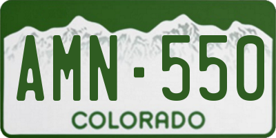 CO license plate AMN550