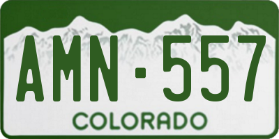 CO license plate AMN557