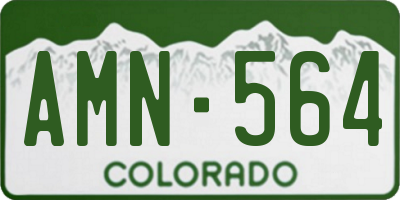 CO license plate AMN564