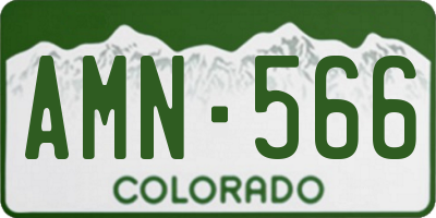 CO license plate AMN566