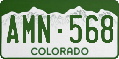CO license plate AMN568