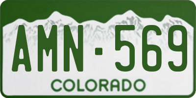 CO license plate AMN569