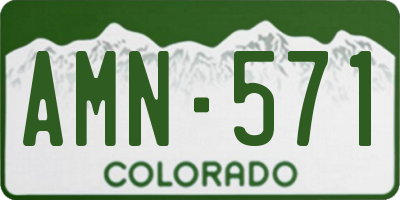 CO license plate AMN571