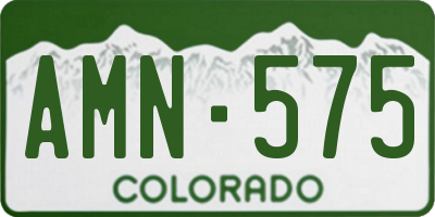 CO license plate AMN575