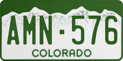 CO license plate AMN576
