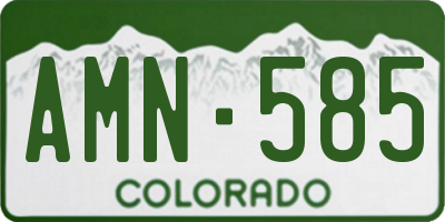 CO license plate AMN585