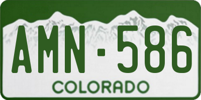 CO license plate AMN586