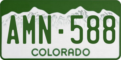CO license plate AMN588