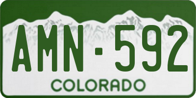 CO license plate AMN592