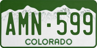 CO license plate AMN599