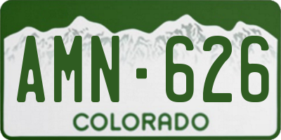 CO license plate AMN626