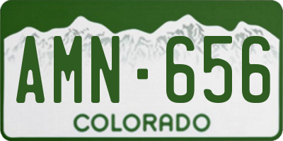 CO license plate AMN656