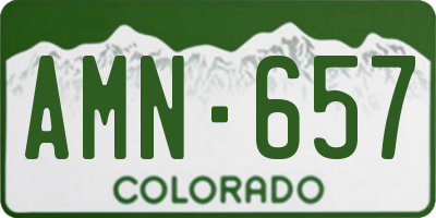 CO license plate AMN657