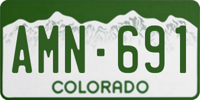 CO license plate AMN691
