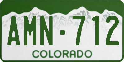 CO license plate AMN712