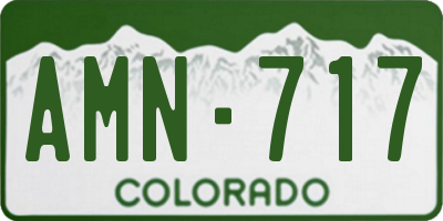 CO license plate AMN717