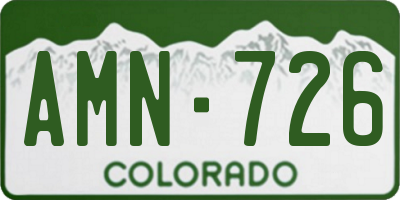CO license plate AMN726