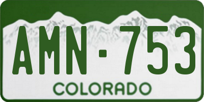 CO license plate AMN753