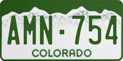 CO license plate AMN754