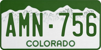 CO license plate AMN756