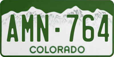 CO license plate AMN764