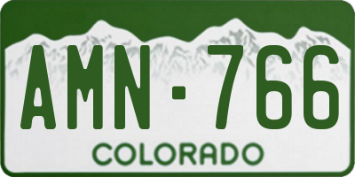 CO license plate AMN766