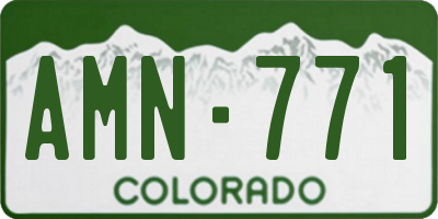 CO license plate AMN771