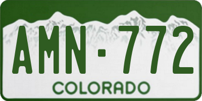 CO license plate AMN772