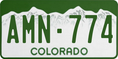CO license plate AMN774