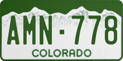 CO license plate AMN778