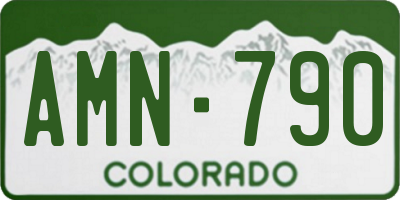 CO license plate AMN790