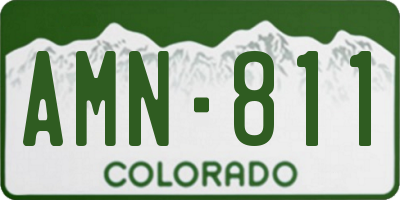 CO license plate AMN811