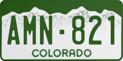 CO license plate AMN821