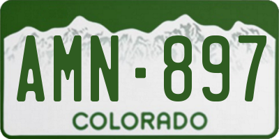 CO license plate AMN897